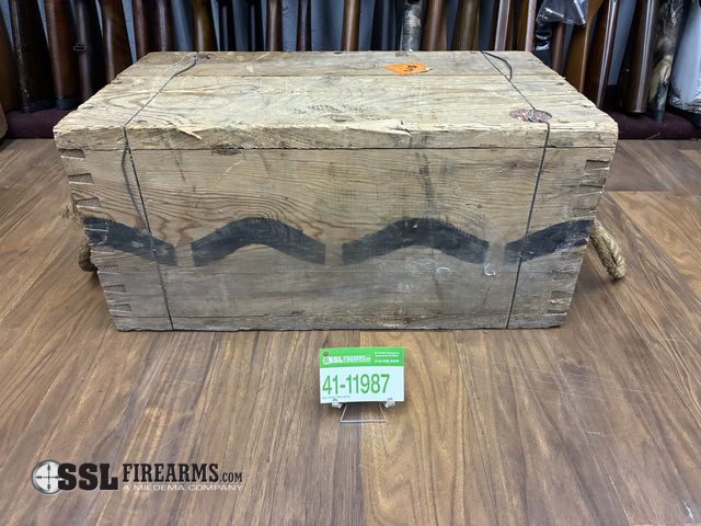 Lot 41-11987 - Wood military ammunition crate containing what is believed to be approximately (1,400) rounds of 8mm...