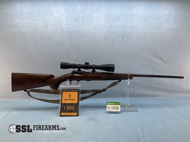 Lot 41-10588 - Browning  T Bolt .22 LR Bolt Action Rifle W/Leupold VX-1 3-9x40mm Scope