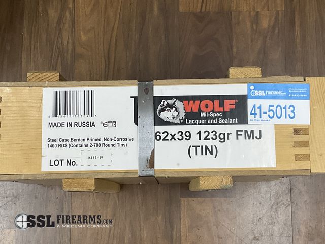 Lot 41-5013 - Lot of (1400) RNDS Wolf 123 GR FMJ 7.62x39mm Ammunition