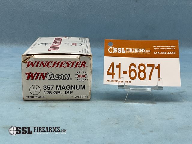Lot 41-6871 - Lot of (50) RNDS Winchester 125 GR JSP .357 MAG Ammunition