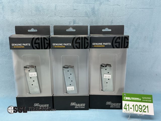 Lot 41-10921 - Lot of (3) 6 RND 9MM Sig Sauer P938 Magazines
