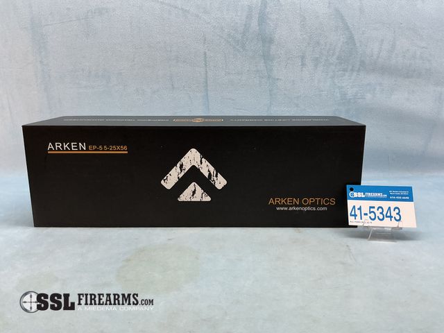 Lot 41-5343 - Lot of (1) ARKEN EP-5 5-25X56MM, FFP Scope W/Illuminated VPR MOA Reticle PART #EP5-5250VPR