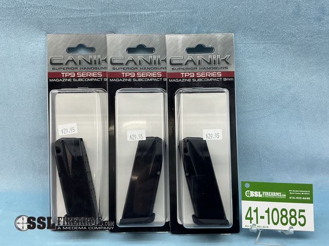 Lot 41-10885 - Lot of (3) 12 RND .9MM Canik Sub Compact TP9 Series Magazines