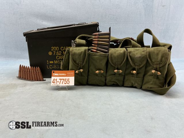 Lot 41-7755 - Lot of (230) rounds of 7.62x39, Military Surplus, manufacturer unknown, in ammo can. Sells with Viet...