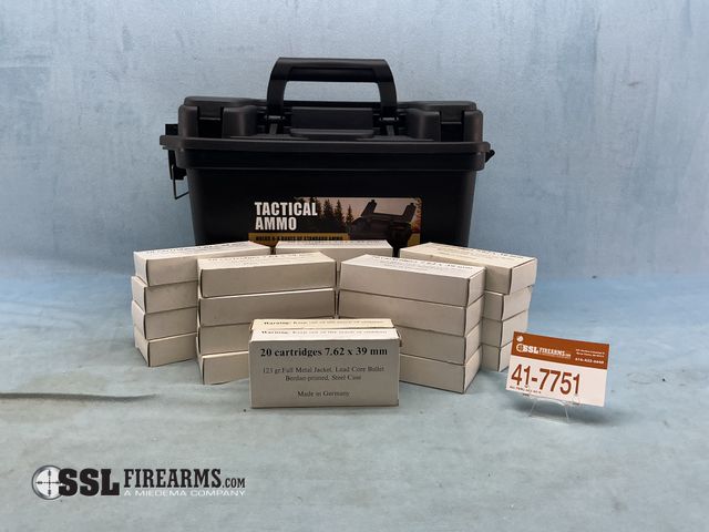 Lot 41-7751 - Lot of (460) Rounds of German Military 7.62x39mm, 123GR, FMJ, Steel Case Rifle Ammunition, to includ...