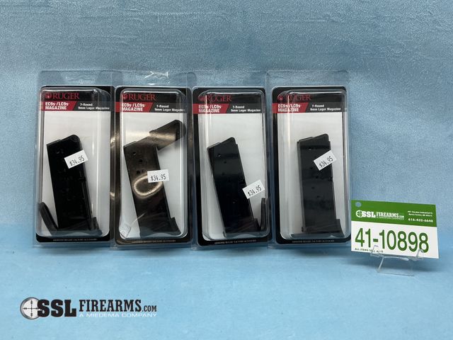 Lot 41-10898 - Lot of (4) 7 RND 9MM Ruger EC9s/LC9s Magazines