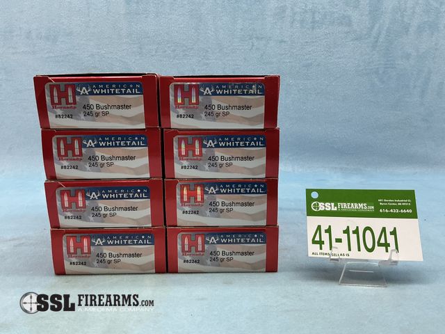 Lot 41-11041 - Lot of (160) RNDS Hornady 245 GR SP .450 BUSHMASTER Ammunition