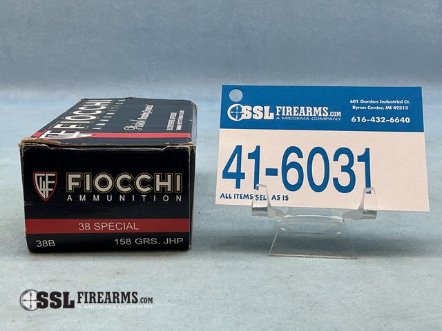 Lot 41-6031 - Lot of (50) RNDS Fiocchi 158 GR JHP .38 SPL Ammunition
