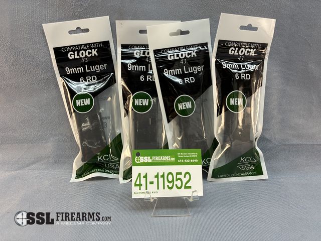 Lot 41-11952 - Lot of (4) KCI USA Glock 43 magazines.