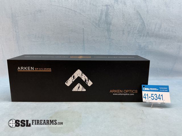 Lot 41-5341 - Lot of (1) ARKEN EP-5 5-25X56MM, FFP Scope W/Illuminated VPR MOA Reticle PART #EP5-5250VPR