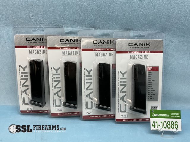 Lot 41-10886 - Lot of (4) 18 RND 9MM Canik Full Size TP9, METE, &amp; SFX Rival Magazines
