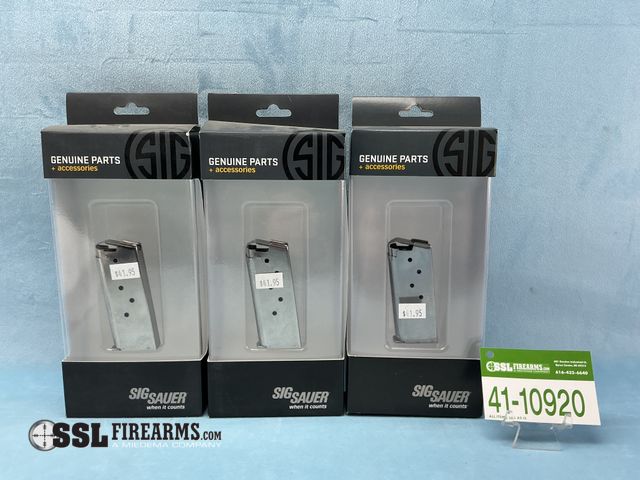 Lot 41-10920 - Lot of (3) 6 RND 9MM Sig Sauer P938 Magazines