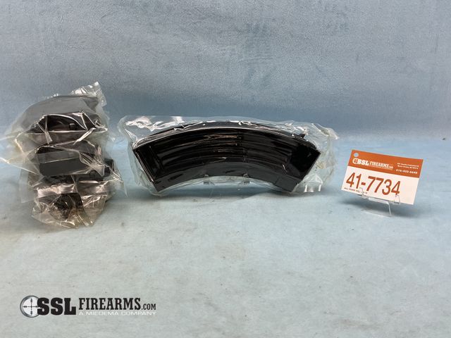 Lot 41-7734 - Lot of (5) 30-RND Metal AK Magazines. All like new never used, made in Croatia.
