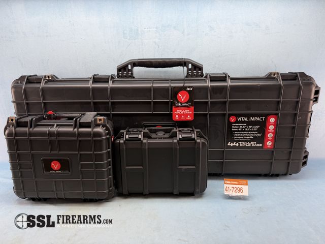 Lot 41-7296 - *NO SHIPPING!! LOCAL PICK UP ONLY!* Lot of (3) Hard Cases. Includes (1) 44" Vital Impact Roller Rifl...
