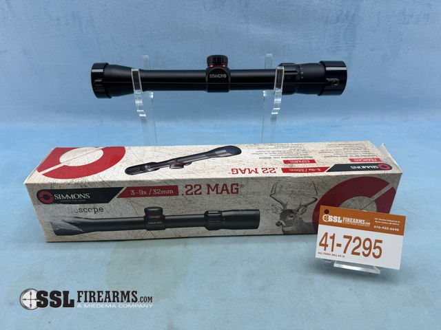 Lot 41-7295 - Simmons 3-9x32 Riflescope - Appears to be like new in box. Includes scope rings, paperwork, original...