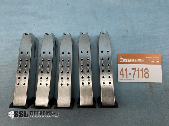 Lot 41-7118 - Lot of (5) 16 RND 9MM Springfield Armory Magazines