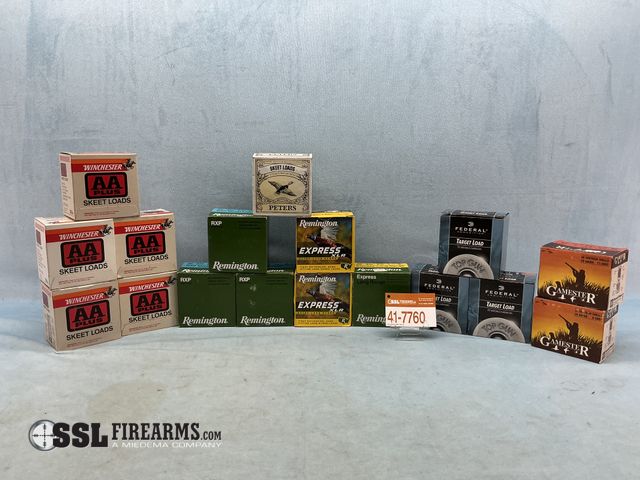 Lot 41-7760 - Mixed lot of (415) RNDS of 20 Gauge Shotshells. Lot includes (125) RNDS of Winchester "AA Plus" 2 3/...