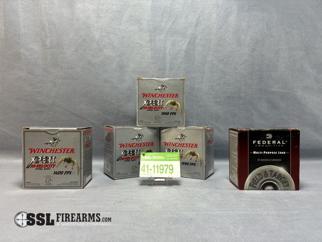 Lot 41-11979 - Mixed lot of (125) round of 12GA. (75) rounds of Winchester Hi-Velocity, 3", 1550FPS, Steel Shot,. 1...