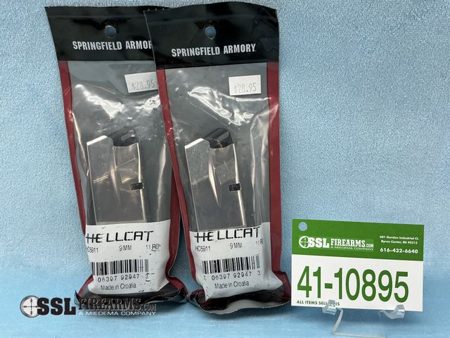 Lot 41-10895 - Lot of (2) 11 RND 9MM Springfield Armory Hellcat Magazines