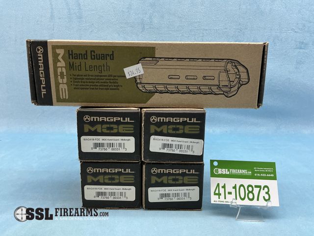 Lot 41-10873 - Lot of (5) Magpul MOE Mid Length AR-15 Hand Guards