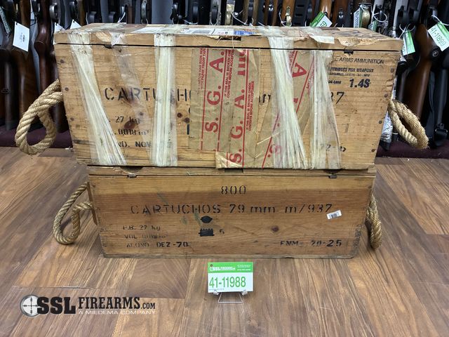 Lot 41-11988 - Wood military ammunition crates (x2) containing what is believed to be approximately (1,500) rounds ...