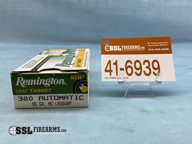 Lot 41-6939 - Lot of (50) RNDS Remington 95 GR LN .380 AUTO Ammunition