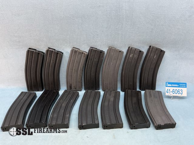 Lot 41-6063 - Mixed Lot of (14) Metal 5.56 NATO AR15 Magazines