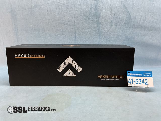Lot 41-5342 - Lot of (1) ARKEN EP-5 5-25X56MM, FFP Scope W/Illuminated VPR MOA Reticle PART #EP5-5250VPR