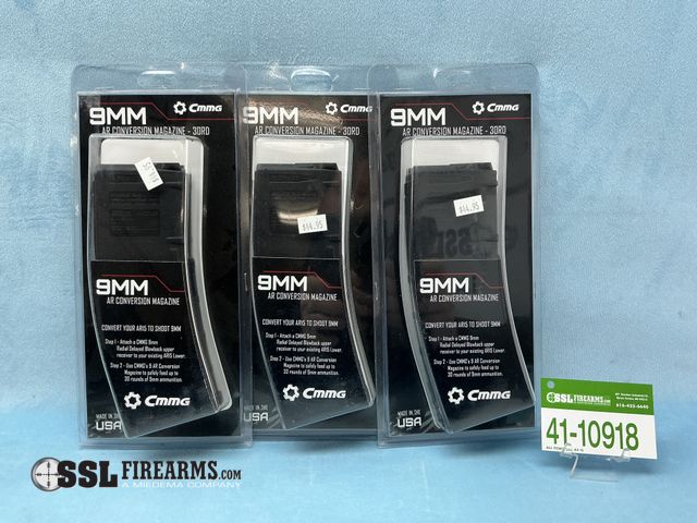 Lot 41-10918 - Lot of (3) 30 RND 9MM AR Conversion Magazines For CMMG Banshee