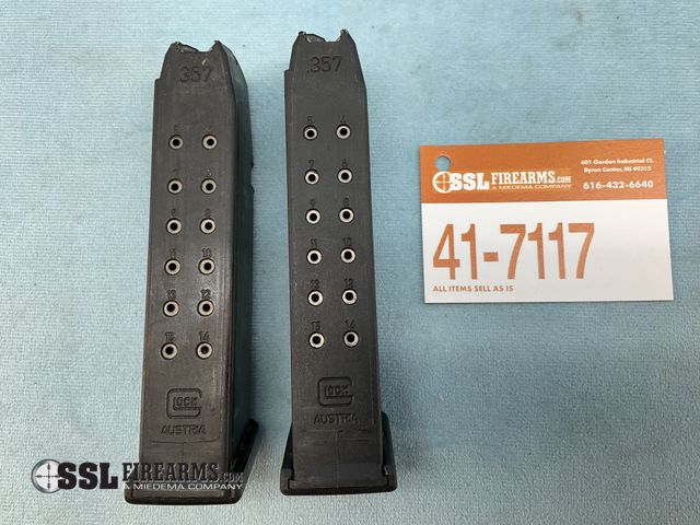 Lot 41-7117 - Lot of (2) .357 Glock Magazines
