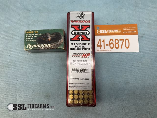 Lot 41-6870 - Lot of (150) RNDS .22 LR Ammunition