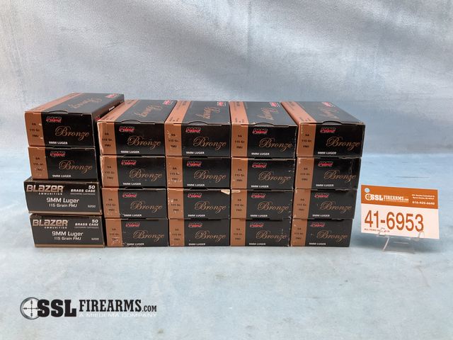Lot 41-6953 - Mixed Lot of (1000) RNDS 9mm Ammunition