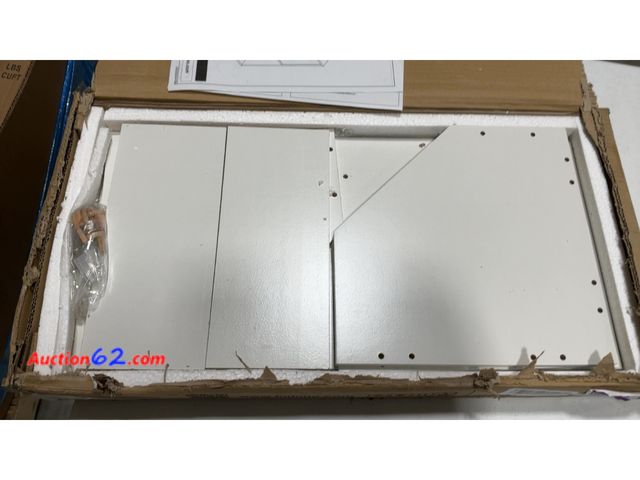 Lot 44-126a - Furinno ECON Corner Shelf, 2-Tier Corner Book Shelf, Standing Storage Shelves, Cube Display Rack, Bookshelf, for Organization and Storage, L...