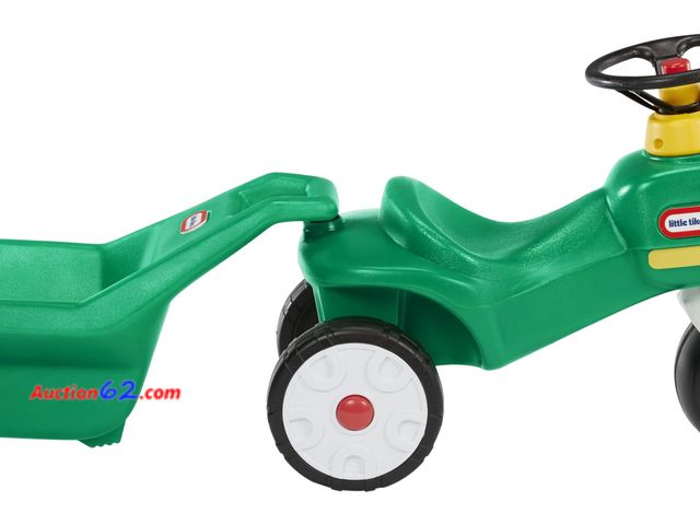 Lot 44-1768j - Little Tikes Tractor &amp; Cart, Foot-to-Floor Ride-On, for Boys and Girls Ages 1-5 Years Not Tested See All Photo's Appears New with box da...