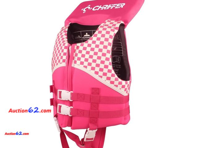 Lot 44-9000o - Retail of $42.99- Chriffer Kids Swim Vest for 26-33 Ibs., Easy On/Off Zipper Appears New, A basic inspection has been given to this item. So...