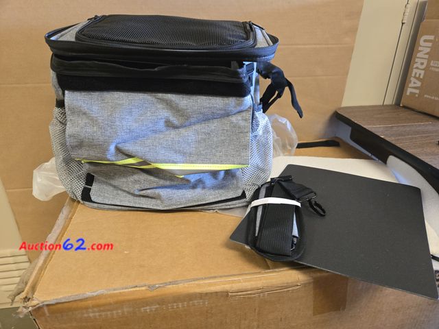Lot 44-6883p - Baruel Pet Backpack - Spacious Carrier for Dog, Cat, Rabbit, Hamster - Bicycle Attachable Bag with Adjustable Shoulder Straps - Breathable F...