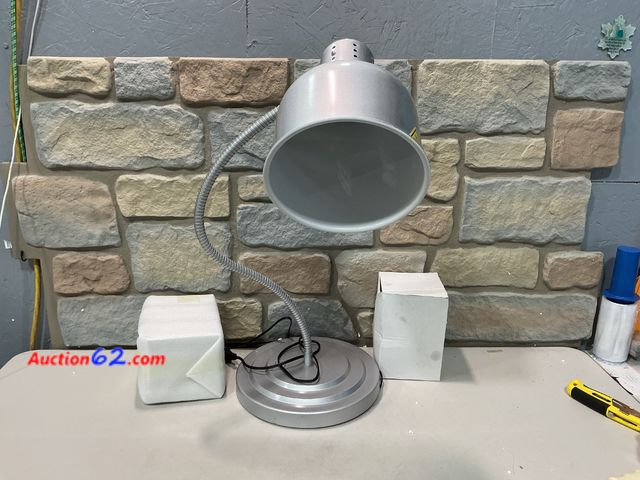 Lot 44-1855e - Desk Lamp - Adjustable Gooseneck, Silver Finish See All Photo's Not Tested E-Commerce Return, A basic inspection has been given to this item...