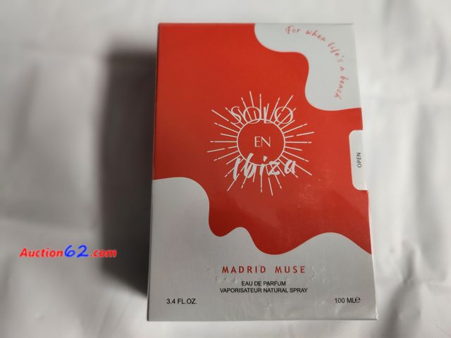 Lot 44-2104g - 1-3.4 fl oz. Solo en Ibiza Madrid Muse Eau de Parfum Vaporisateur Natural Spray.  New never opened.  See photos. Appears New, A basic inspec...