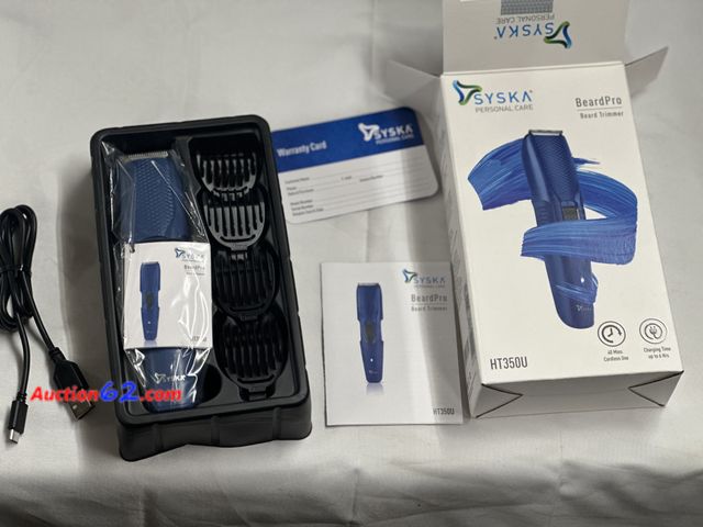 Lot 44-6086j - Syska personal care BeardPro/ Trimmer HT350U. NEW. Rechargeable. See All Photo's Not Tested Never opened, Factory Sealed