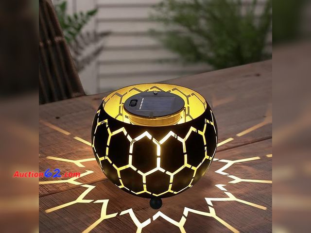 Lot 44-9034g - Solar Table Lantern Outdoor Waterproof Appears New, A basic inspection has been given to this item. Sold AS-IS.
