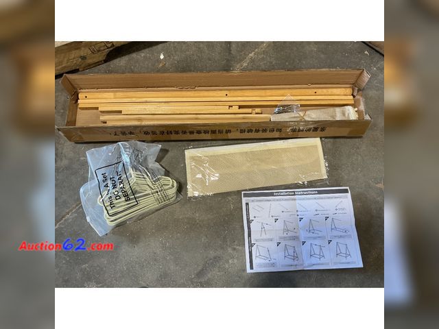 Lot 44-216 - Wooden Clothes Rack Kit with Instructions Appears New, A basic inspection has been given to this item. Sold AS-IS.