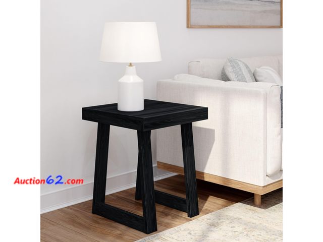 Lot 44-5526o - (Crack in the top, see photos) $119.99 Retail price - Plank+Beam Classic Square Side Table, Slim Side Table for Living Room, Narrow Nightsta...