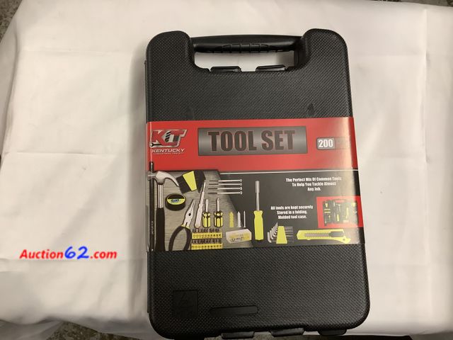 Lot 44-6090w - Tool Set, 200pc, The Perfect Mix of Common Tools To Help You Tackle Almost Any Job, All tools are kept securely stored in a folding Molded t...