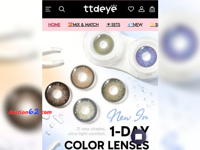 Lot 44-7350w - ttdeye color contact lenses, 3 pair, cosmetic contacts,  Appears New, A basic inspection has been given to this item. Sold AS-IS. Never open...