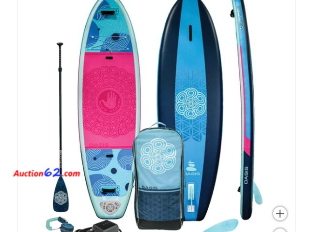 Lot 44-2g - Retail value $450- Body Glove Oasis 2 Inflatable Stand Up Yoga Paddle Board Appears New, A basic inspection has been given to this item. Sol...