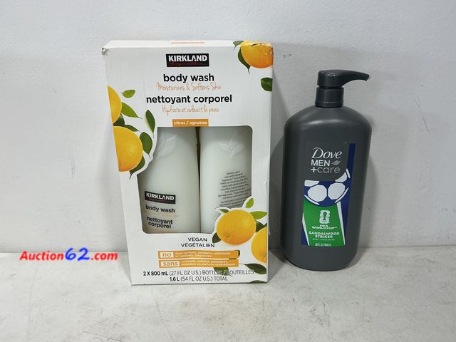 Lot 44-537j - Kirkland Citrus &amp; Dove Men+Care Sandalwood Body Wash Lot See All Photo's Not Tested E-Commerce Return, A basic inspection has been given...