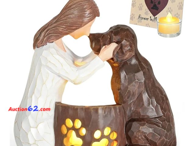 Lot 44-6651g - Pet Memorial with LED Candle Light Appears New, A basic inspection has been given to this item. Sold AS-IS.