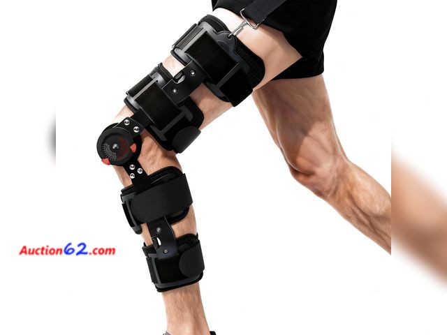 Lot 44-2807 - Jevuoyee Adjustable Hinged Knee Brace for Men &amp; Women, ACL Support with Side Stabilizers for Meniscus Tear, Post Reduce Knee Pressure, S...