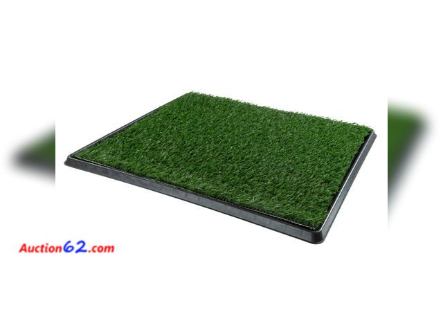Lot 44-242p - Artificial Grass Puppy Pee Pad for Dogs and Small Pets - 20x25 Reusable 4-Layer Training Potty Pad with Tray - Dog House and Pet Supplies by...