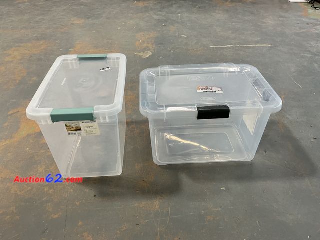 Lot 44-974j - Brightroom &amp; Sterilite Storage Bins with Lids See All Photo's Not Tested E-Commerce Return, A basic inspection has been given to this it...